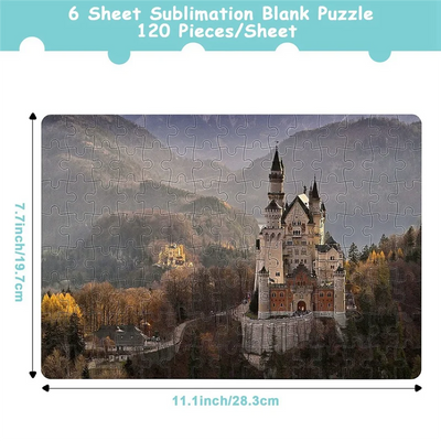 A4 Sublimation Puzzle Blank – DIY Custom Jigsaw for Heat Press & Crafts
