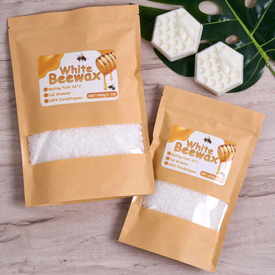 1000g White Beeswax Pellets | Pure Natural Wax for DIY Candles, Lip Balms, Soap & Cosmetics | Easy-Melt Pastilles