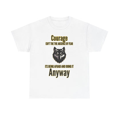 Inspirational Wolf T-Shirt – Strength, Courage & Empowerment Tee for Adults