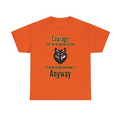 Inspirational Wolf T-Shirt – Strength, Courage & Empowerment Tee for Adults