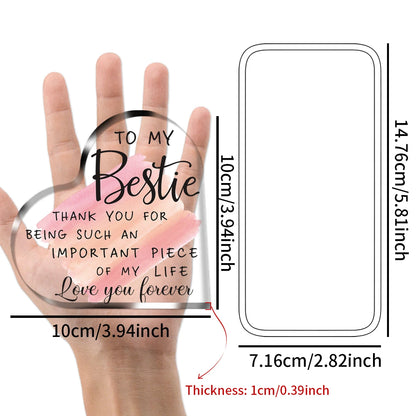 Sublimation Blank Acrylic Heart Plaque | DIY Custom Photo Block for Friendship, Wedding & Birthday Gifts | Home Decor