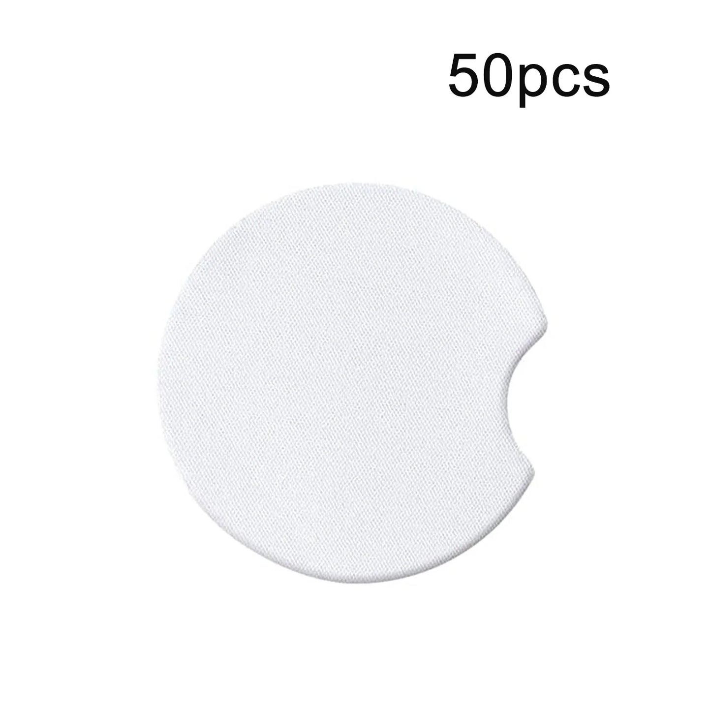50-Pack Sublimation Blank Coasters | Square & Round Rubber Mats for Heat Press Printing | Bulk DIY Craft Supplies