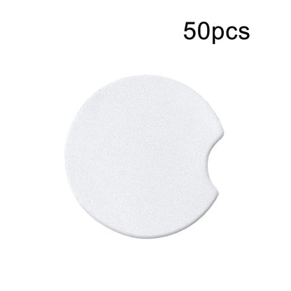 50-Pack Sublimation Blank Coasters | Square & Round Rubber Mats for Heat Press Printing | Bulk DIY Craft Supplies