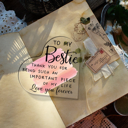 Sublimation Blank Acrylic Heart Plaque | DIY Custom Photo Block for Friendship, Wedding & Birthday Gifts | Home Decor