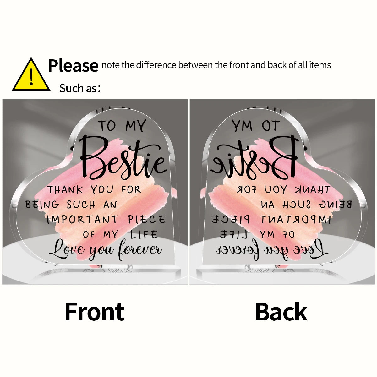 Sublimation Blank Acrylic Heart Plaque | DIY Custom Photo Block for Friendship, Wedding & Birthday Gifts | Home Decor