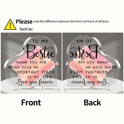 Sublimation Blank Acrylic Heart Plaque | DIY Custom Photo Block for Friendship, Wedding & Birthday Gifts | Home Decor