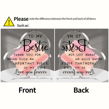 Sublimation Blank Acrylic Heart Plaque | DIY Custom Photo Block for Friendship, Wedding & Birthday Gifts | Home Decor