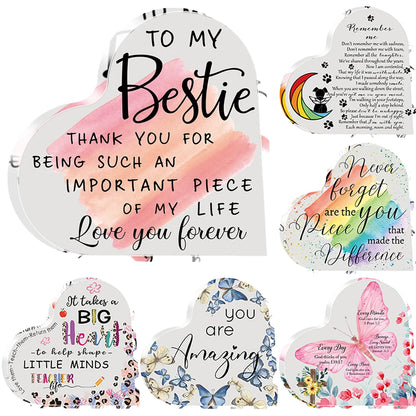 Sublimation Blank Acrylic Heart Plaque | DIY Custom Photo Block for Friendship, Wedding & Birthday Gifts | Home Decor