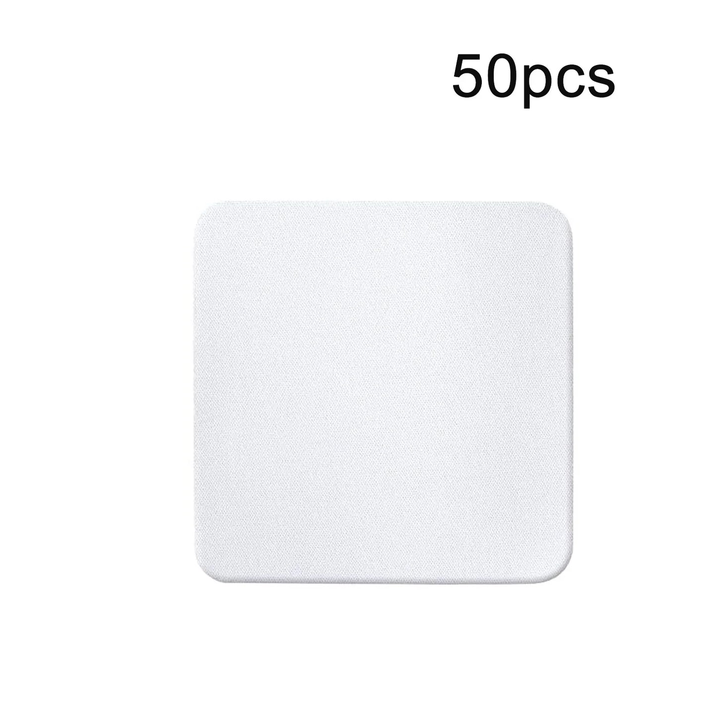 50-Pack Sublimation Blank Coasters | Square & Round Rubber Mats for Heat Press Printing | Bulk DIY Craft Supplies