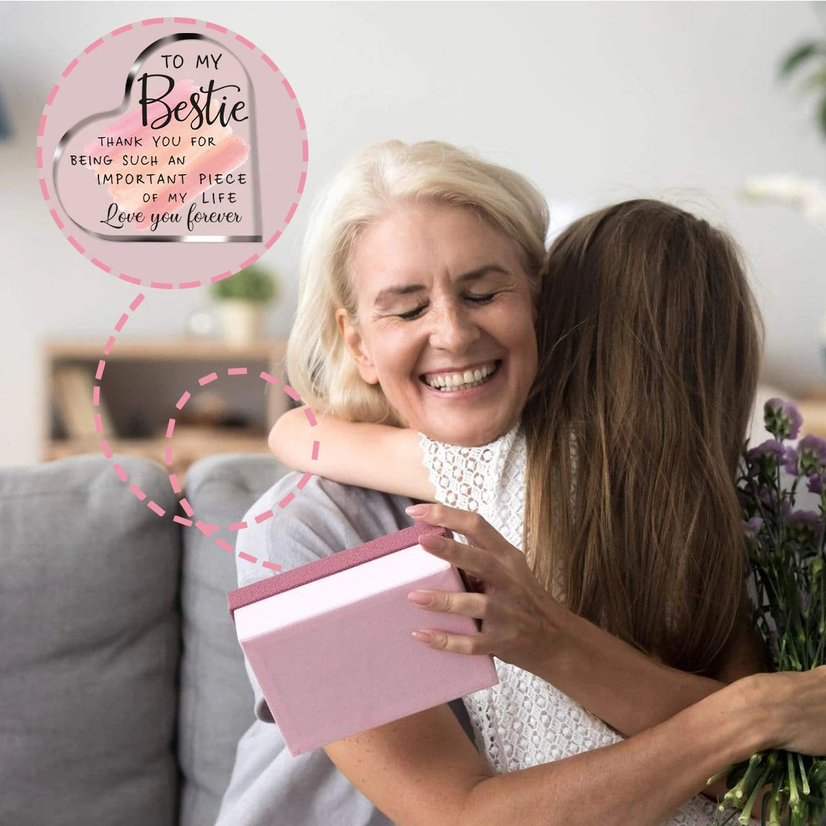 Sublimation Blank Acrylic Heart Plaque | DIY Custom Photo Block for Friendship, Wedding & Birthday Gifts | Home Decor